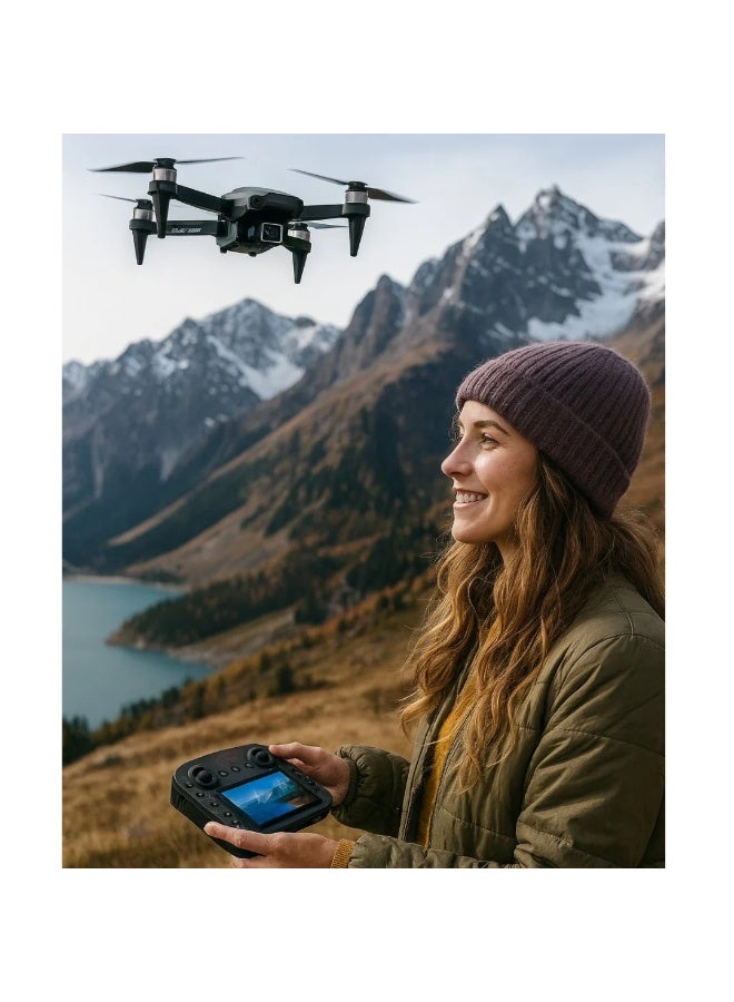 LCD Screen H31 Foldable Drone with 4K Dual HD Camera - Professional FPV Quadcopter with Optical Flow Positioning - Gesture Control, 360° Flips & Altitude Hold - Smart Remote Control with Live View Screen